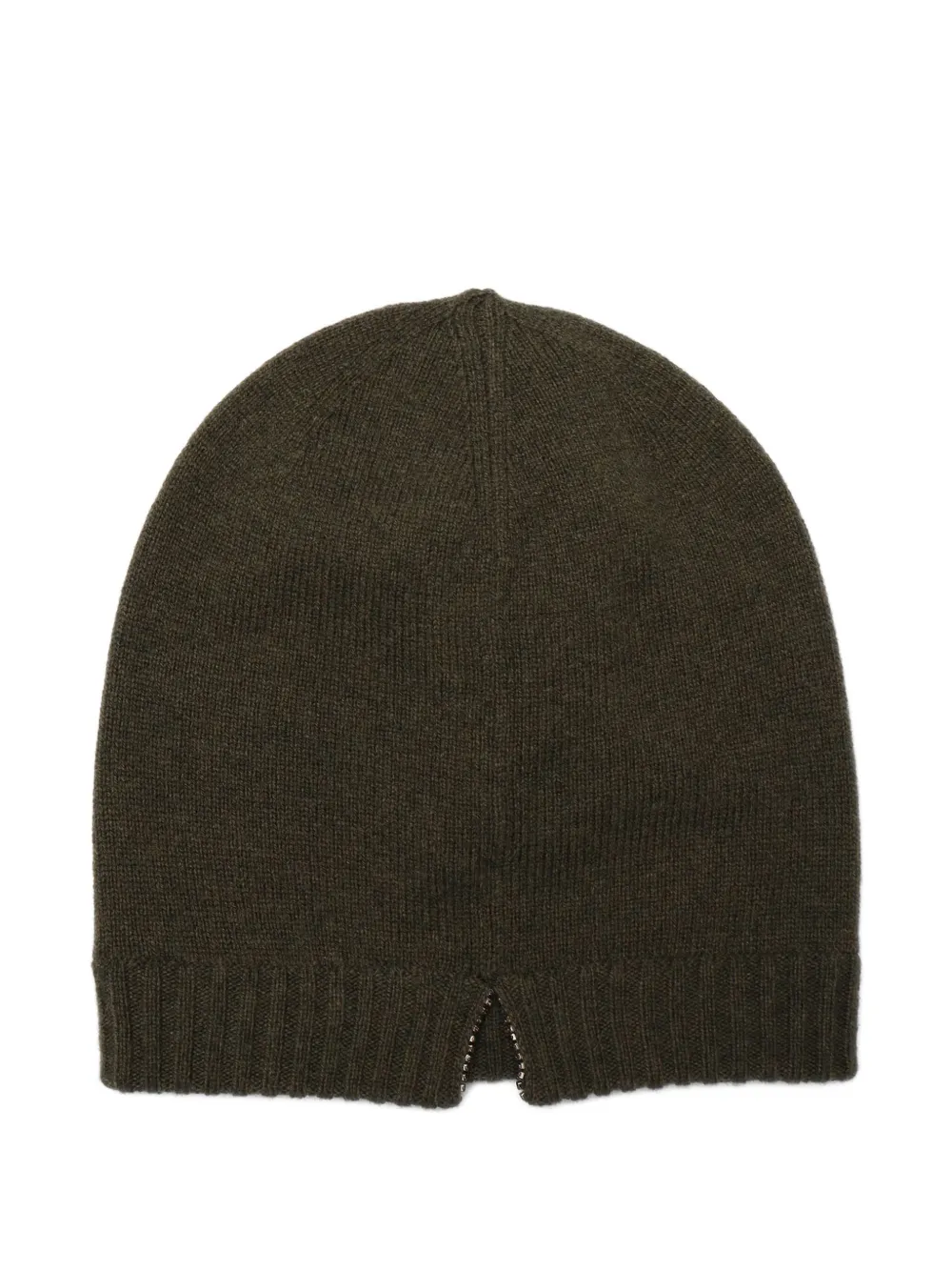 Kangra Cashmere Detail Beanie In Green