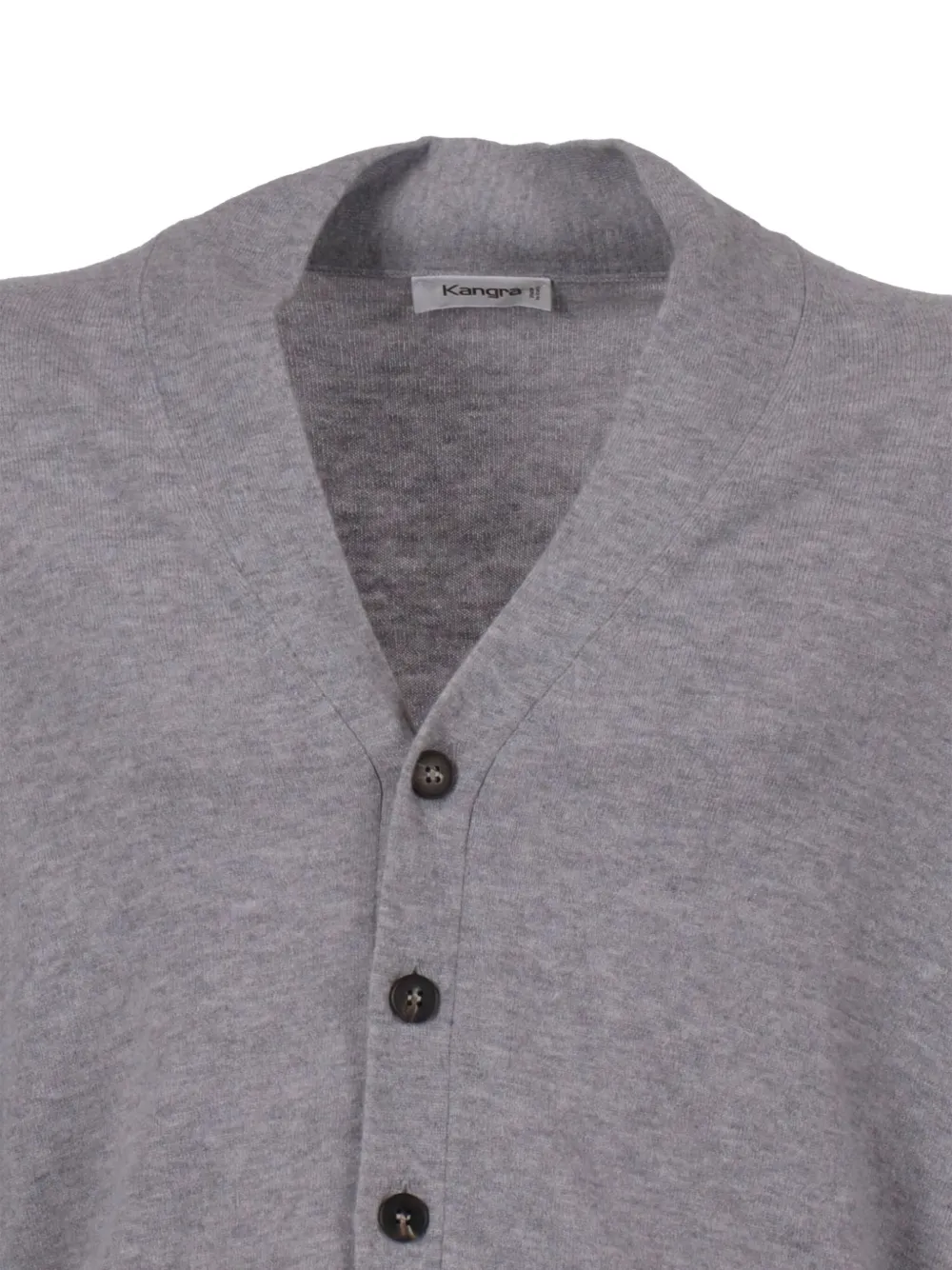 Kangra Vest met knopen en V-hals Grijs