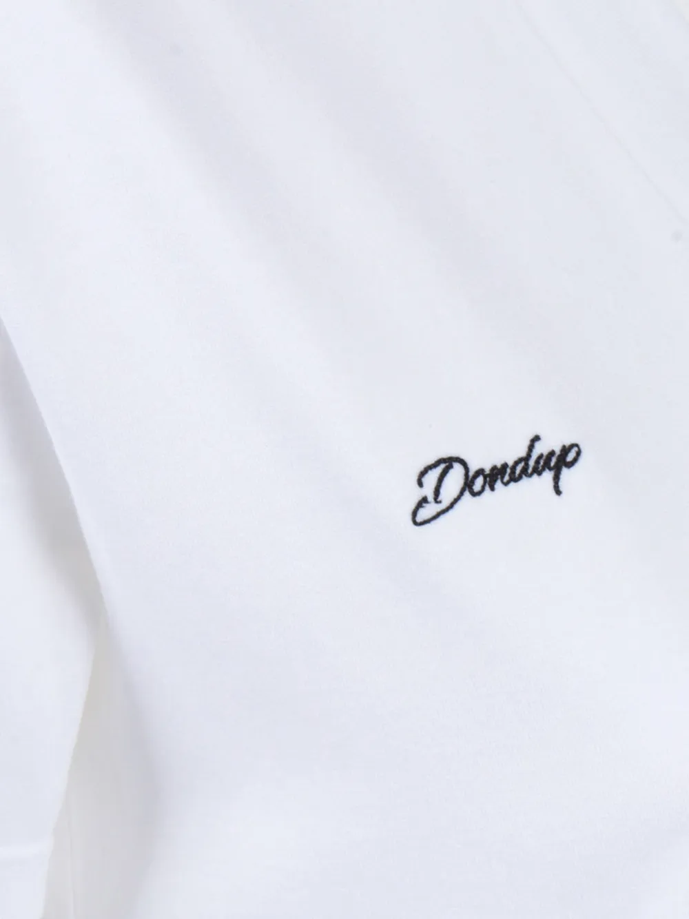 Dondup Besticktes T-shirt Mit V-ausschnitt In White