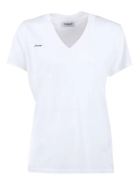 DONDUP V-neck embroidered T-shirt