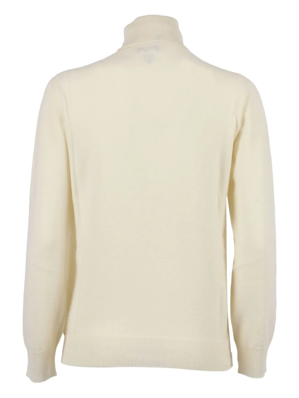 Kangra Cashmere Seamless Turtleneck Sweater In White