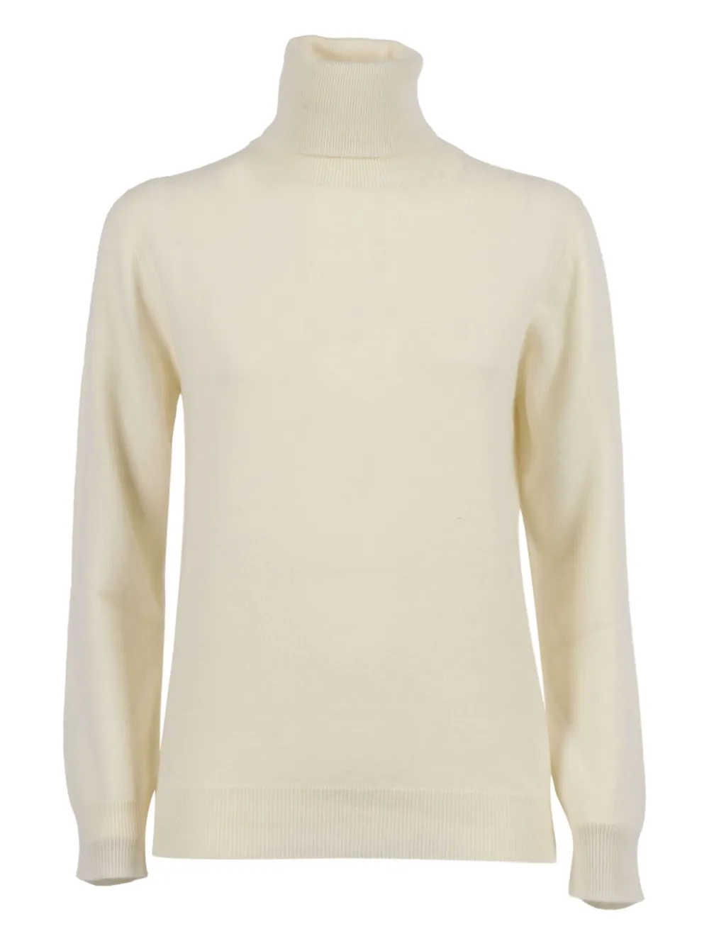 Kangra Cashmere Seamless Turtleneck Sweater In White