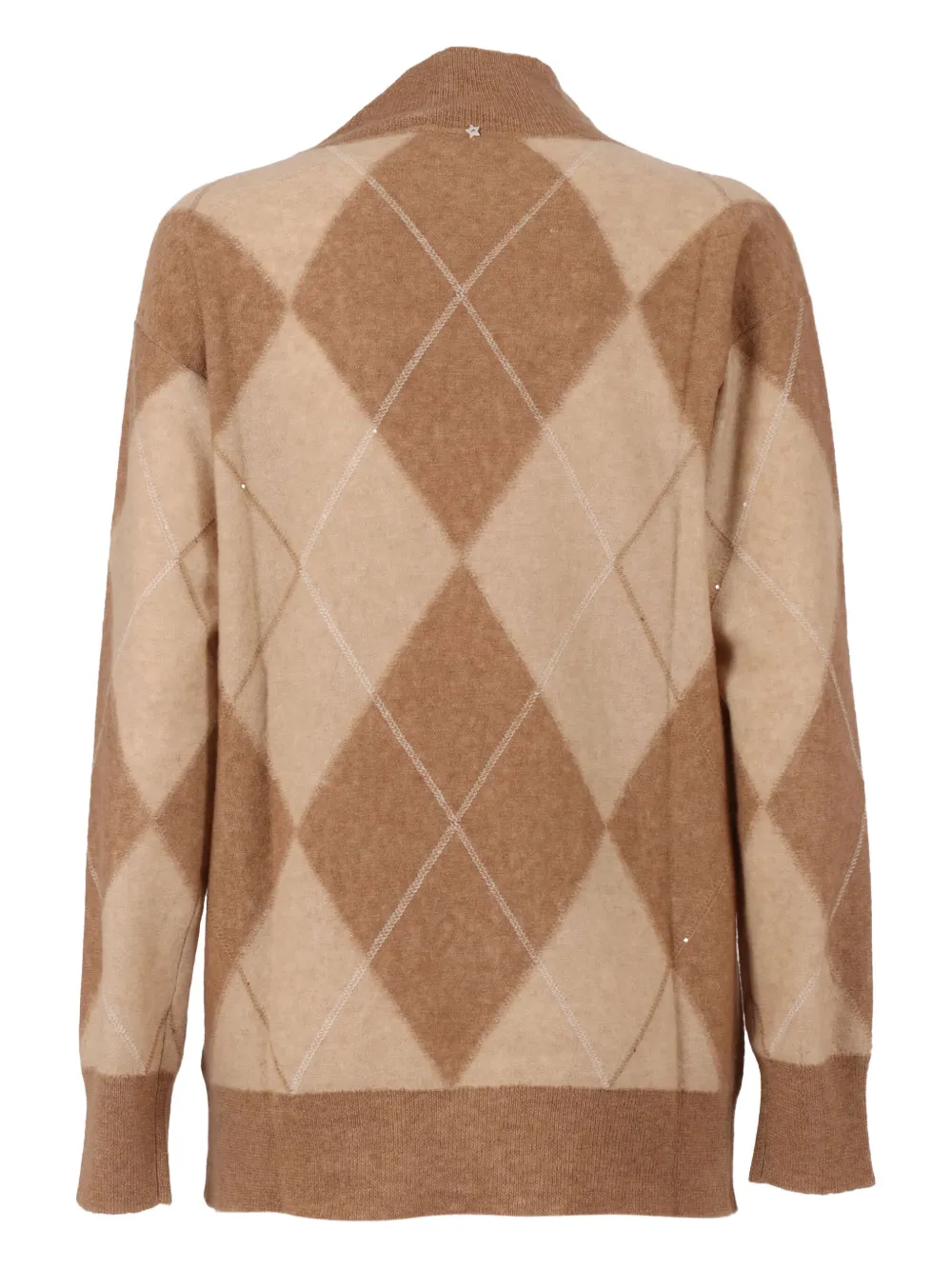 Lorena Antoniazzi Argyle-knit Turtleneck Sweater In Multi