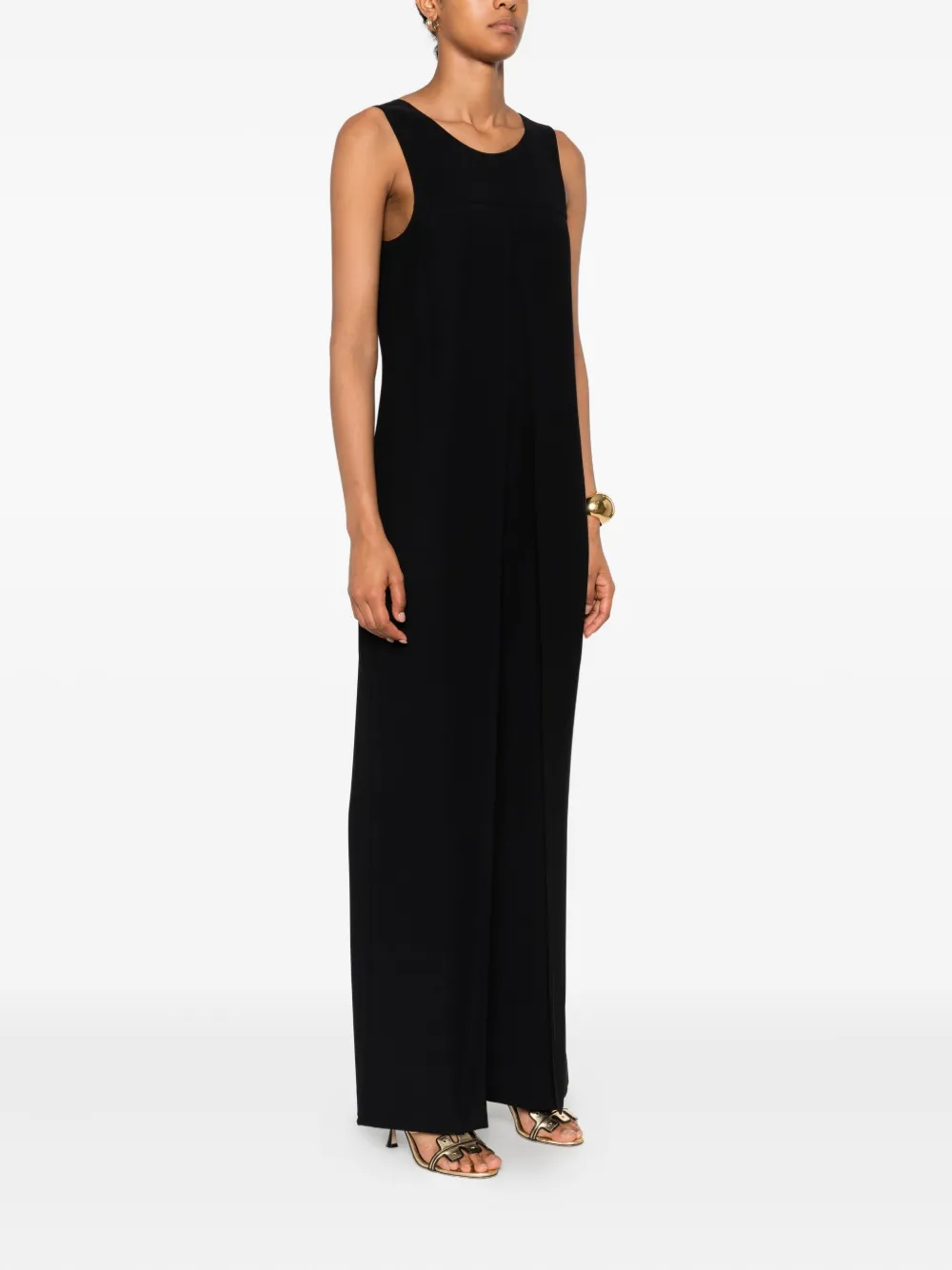 Emporio Armani Mouwloze jumpsuit Zwart