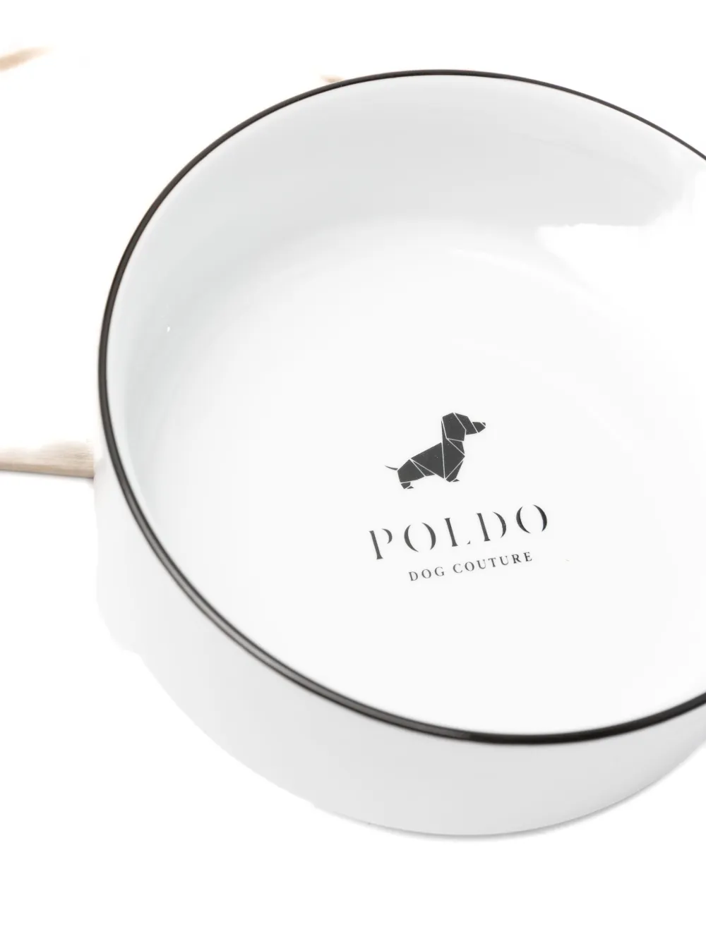 Poldo Dog Couture Pet Porcelain Bowl Set (set Of Two) (17cm) In White