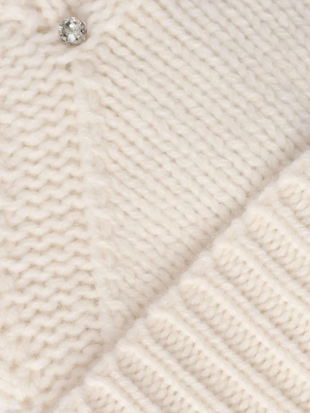 Kangra Wollen muts verfraaid met kristallen Beige