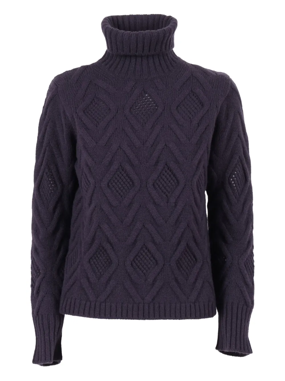 Kangra turtleneck diamond-pattern sweater | Blue | Image 1