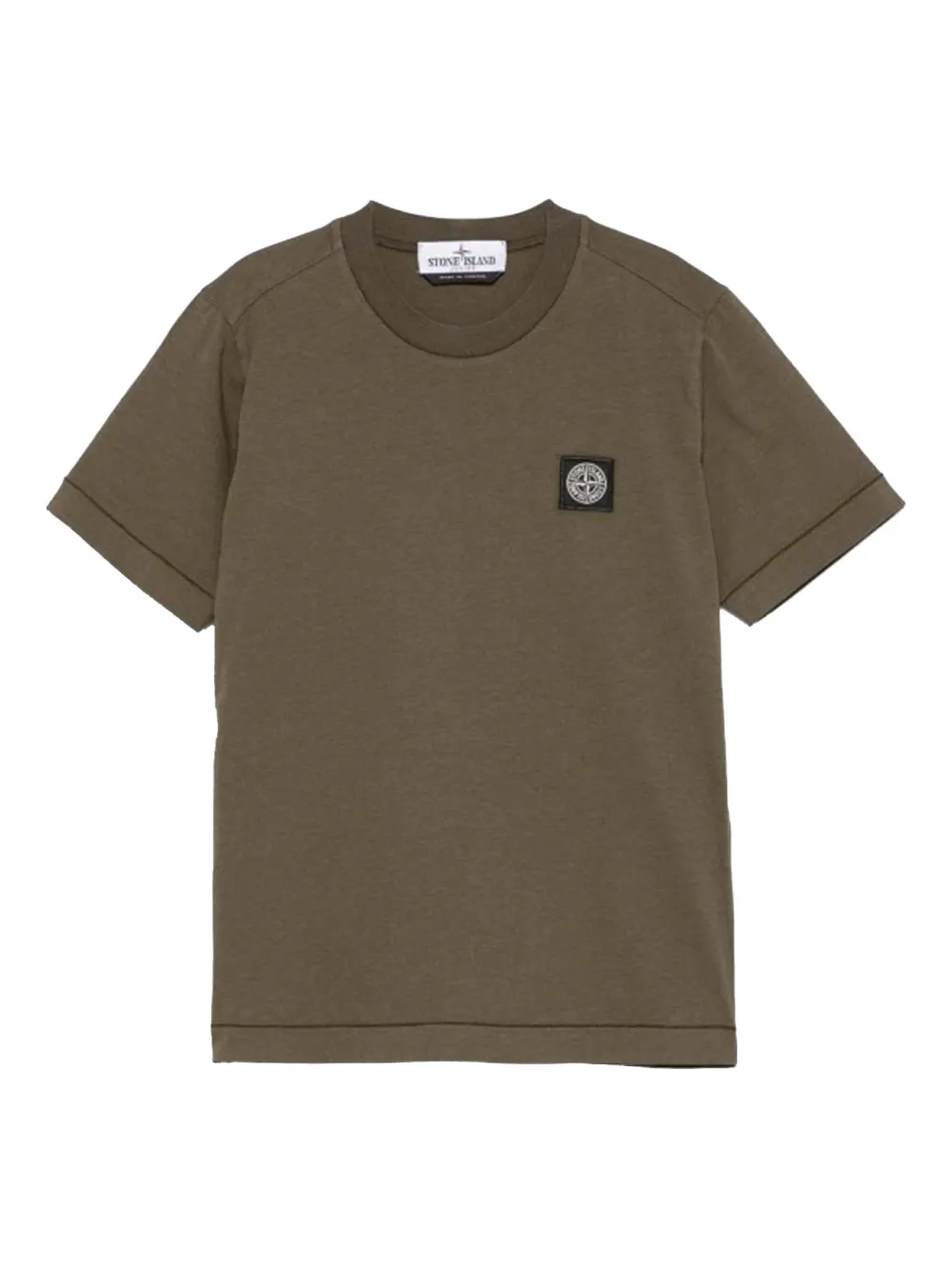 Stone Island Junior logo-patch T-shirt - Marrone