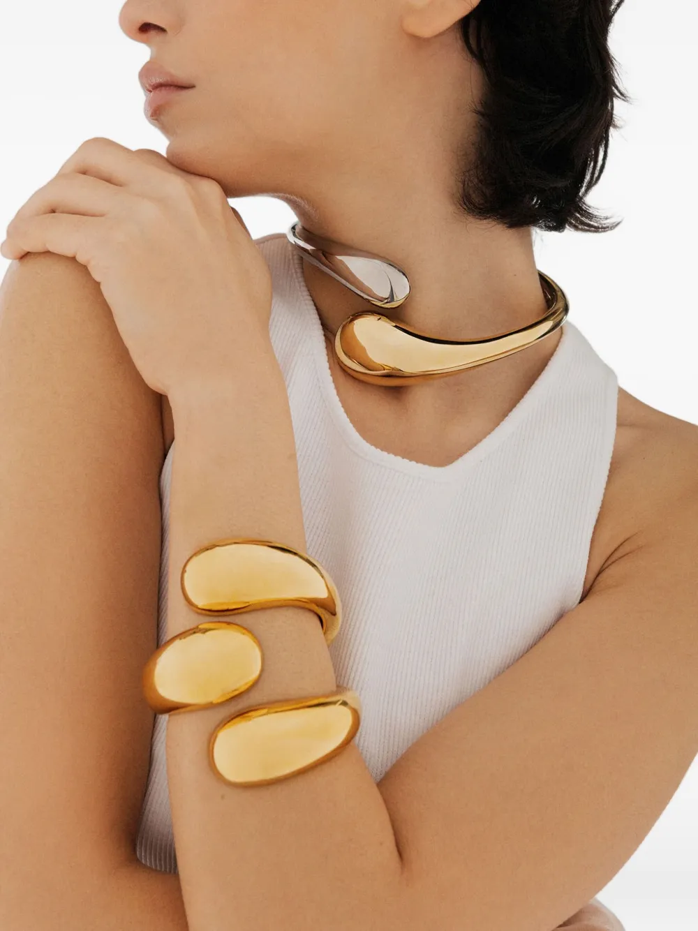 Federica Tosi Bracelet Isa Bicolor In Gold
