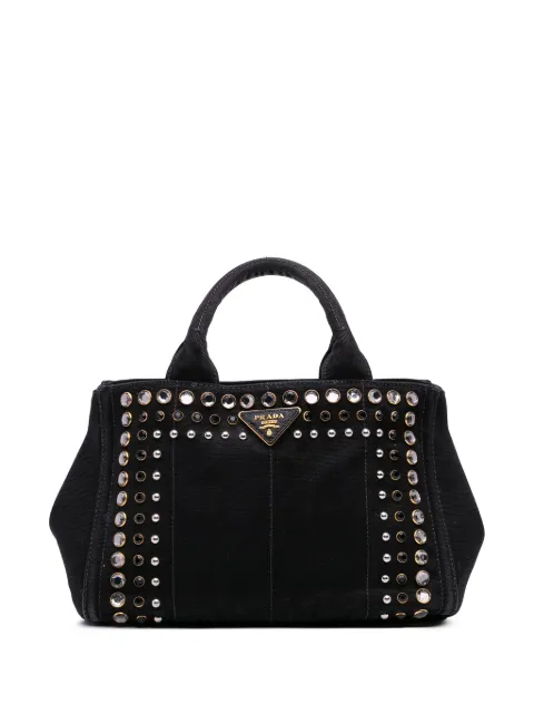 Prada Pre-Owned 2010-2025 Small Canvas Canapa Bijoux satchel