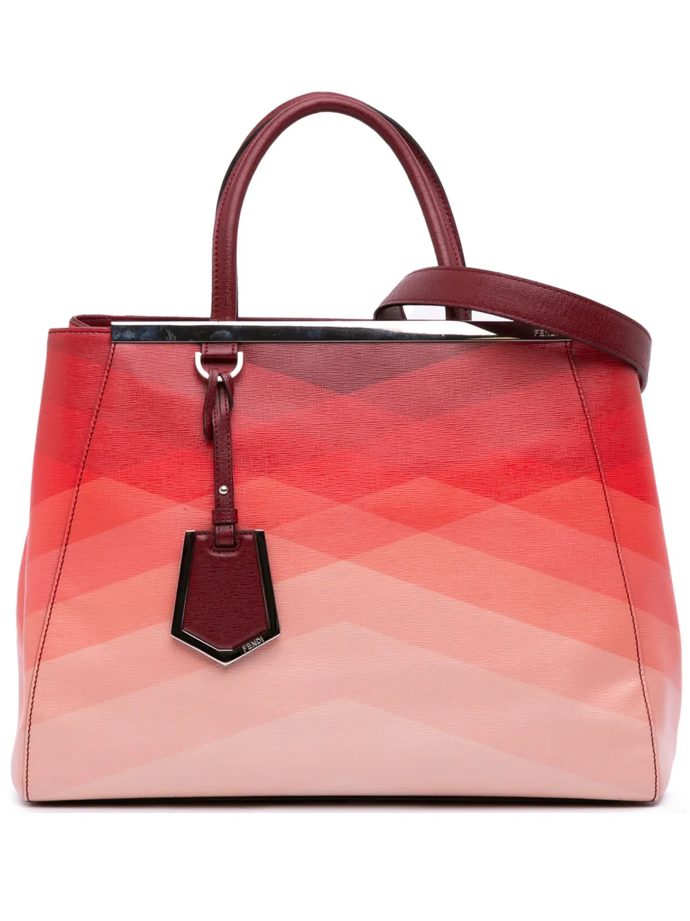 2010-2025 Medium Leather Geometric Degrade 2Jours satchel