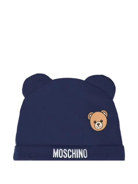 Moschino Kids bear-ear hat set