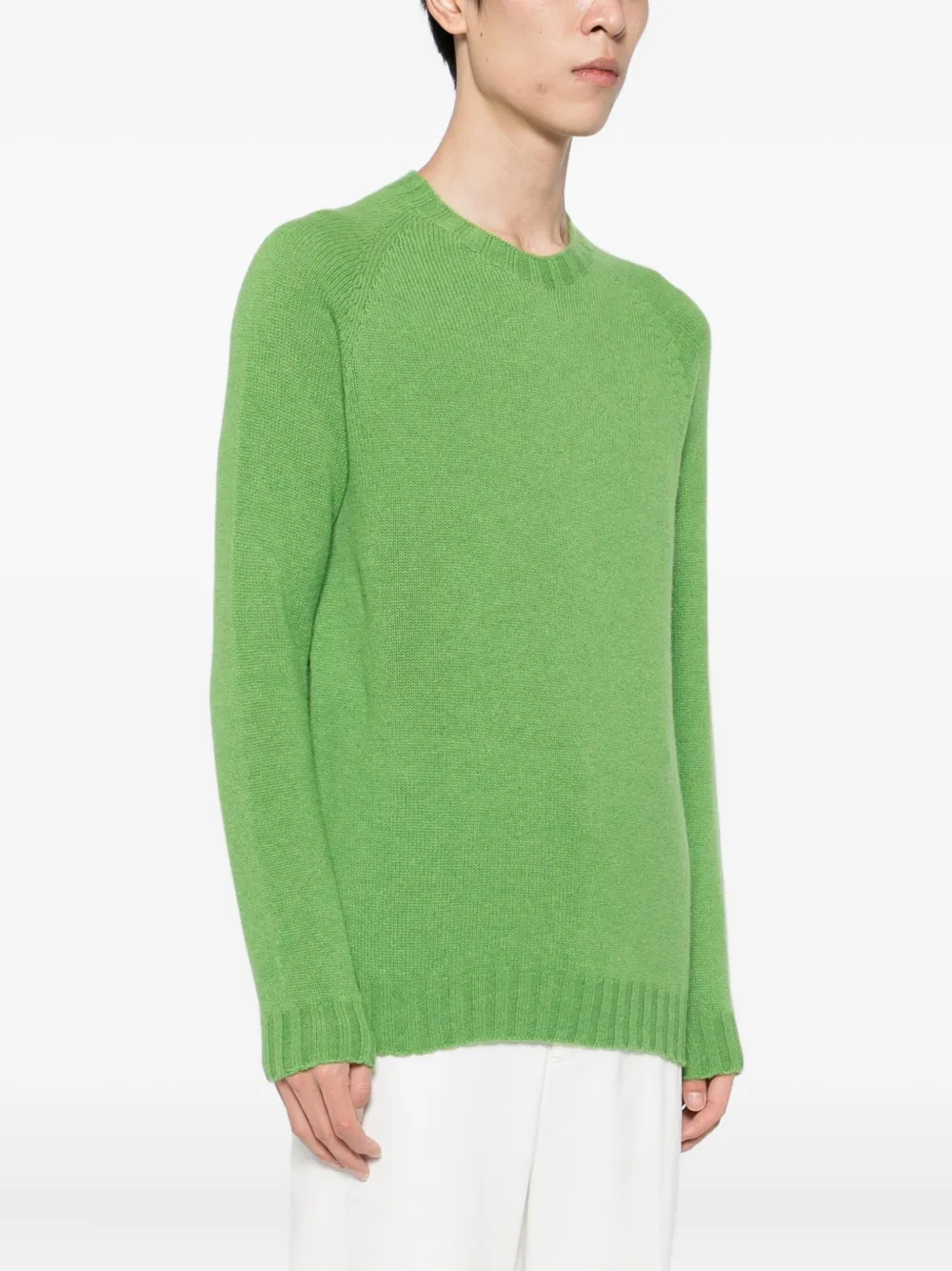 Tagliatore Crew-neck Cashmere Sweater In Green