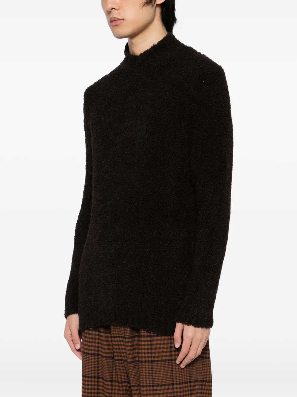 Tagliatore Roll-neck Fluffy Jumper In Black
