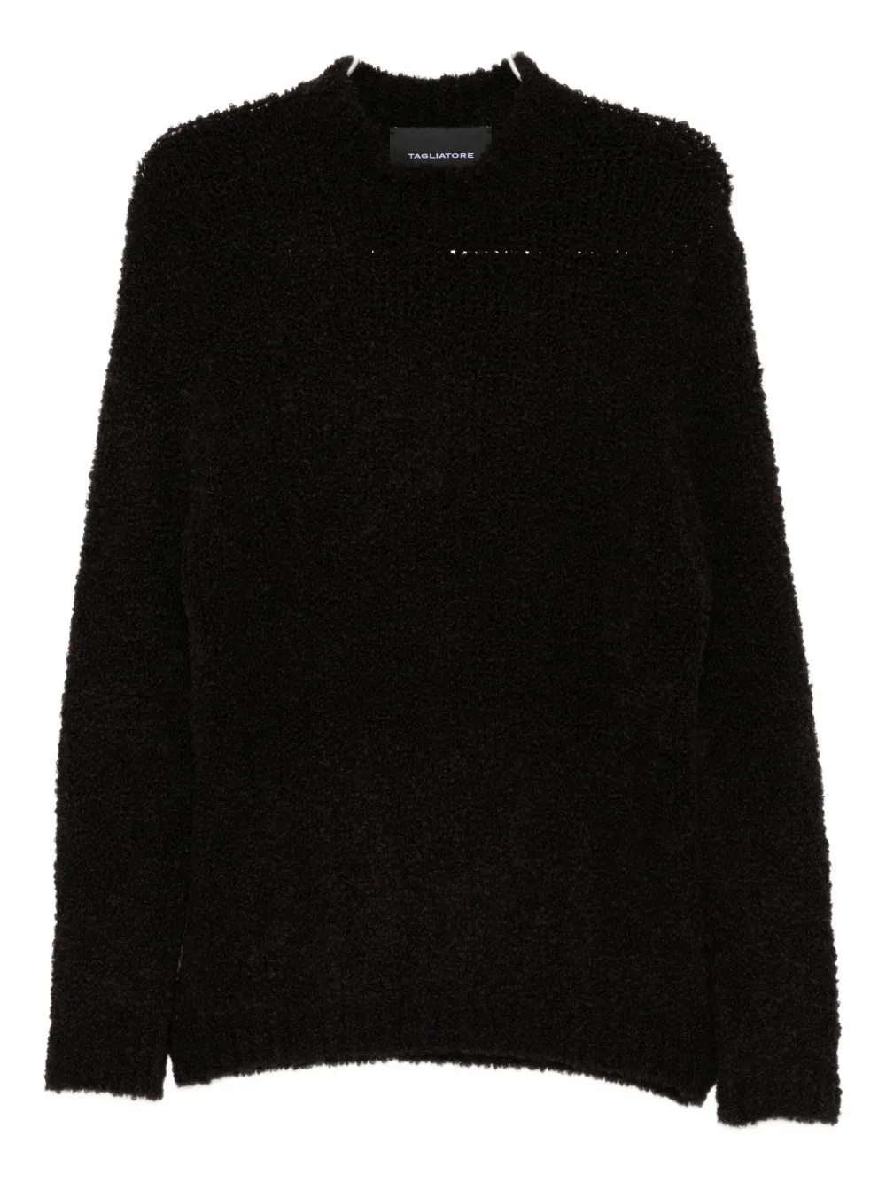 Tagliatore Roll-neck Fluffy Jumper In Black