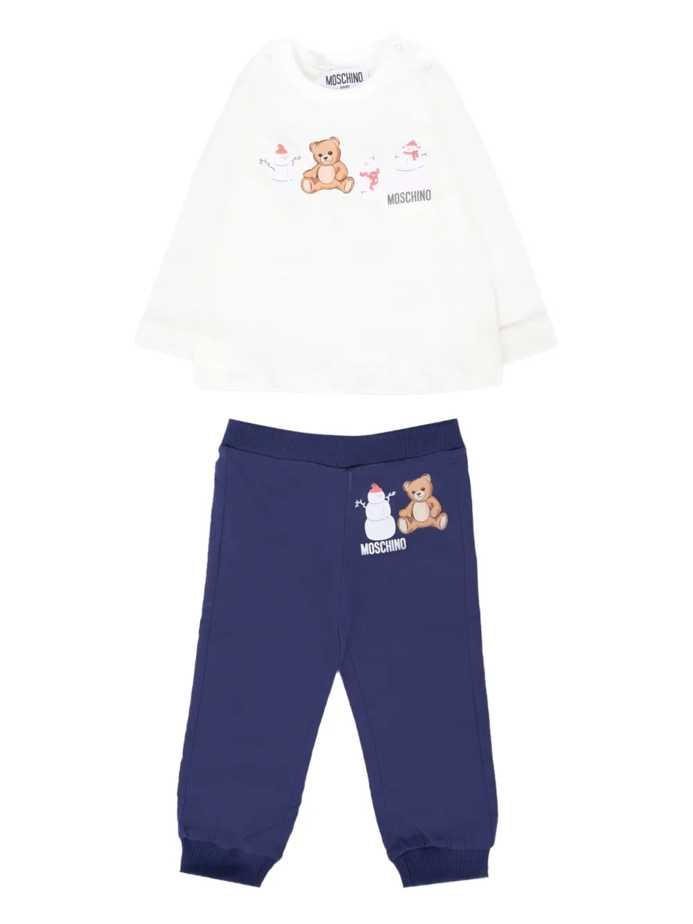 Moschino Kids teddy-snow elasticated tracksuit Wit