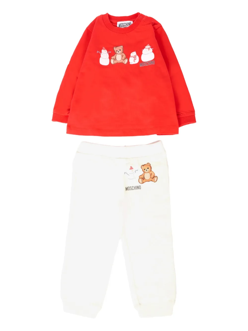 Moschino Kids elasticated teddy-snow tracksuit Rood