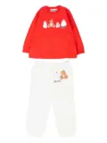 Moschino Kids elasticated teddy-snowman tracksuit - Red
