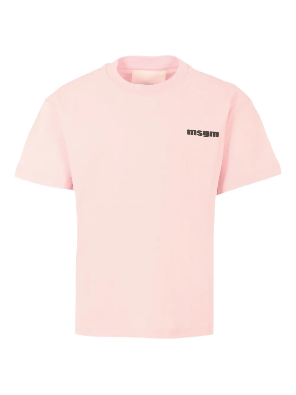 MSGM Kids Katoenen T-shirt met logoprint Roze