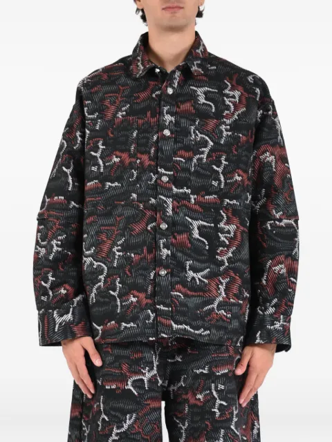 PDF buttoned patterned shirt