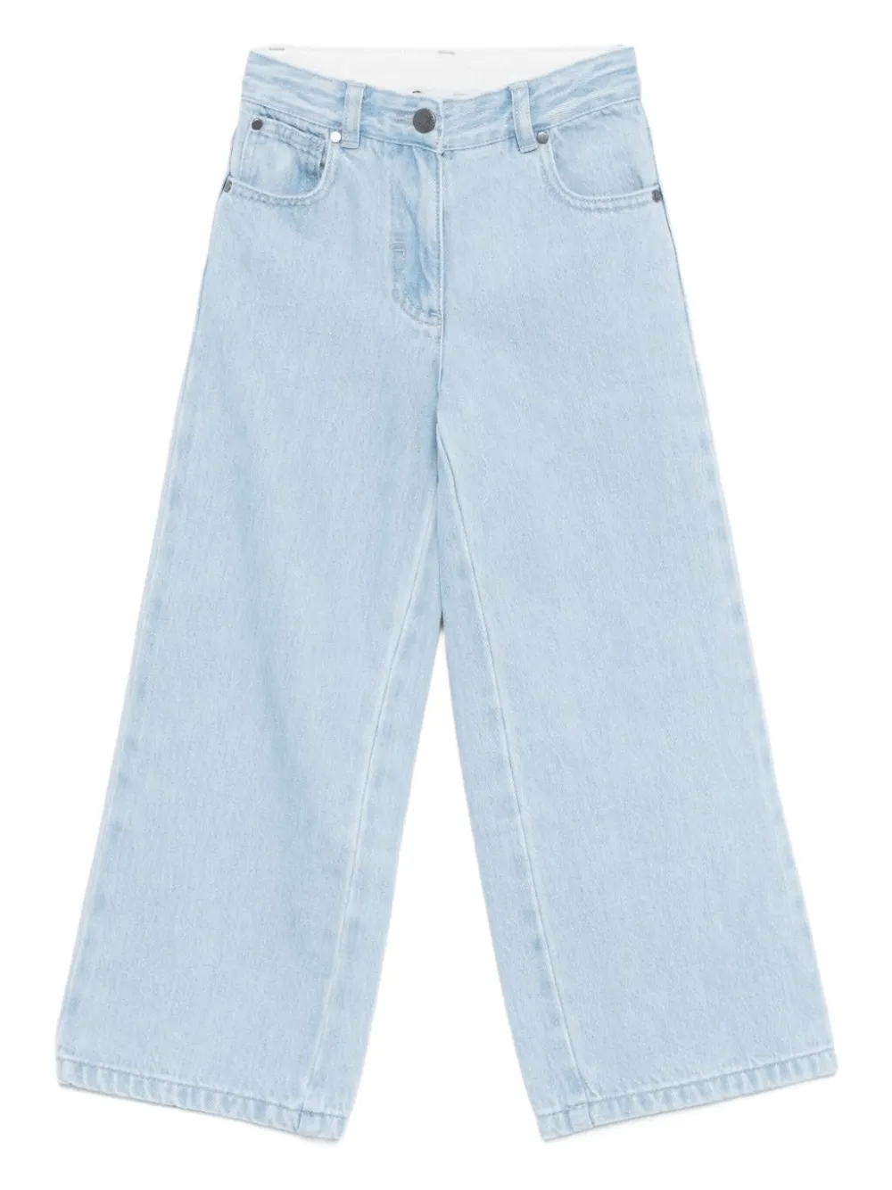 Stella McCartney Kids Jeans con stampa fiori - Blu