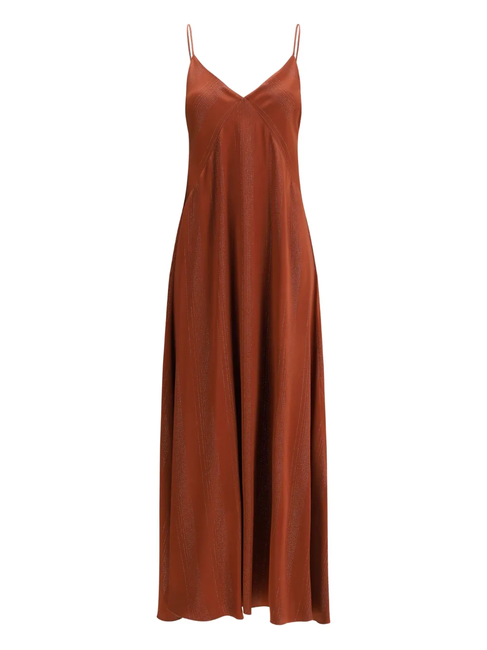 Forte spaghetti-strap metallic-detail dress Bruin