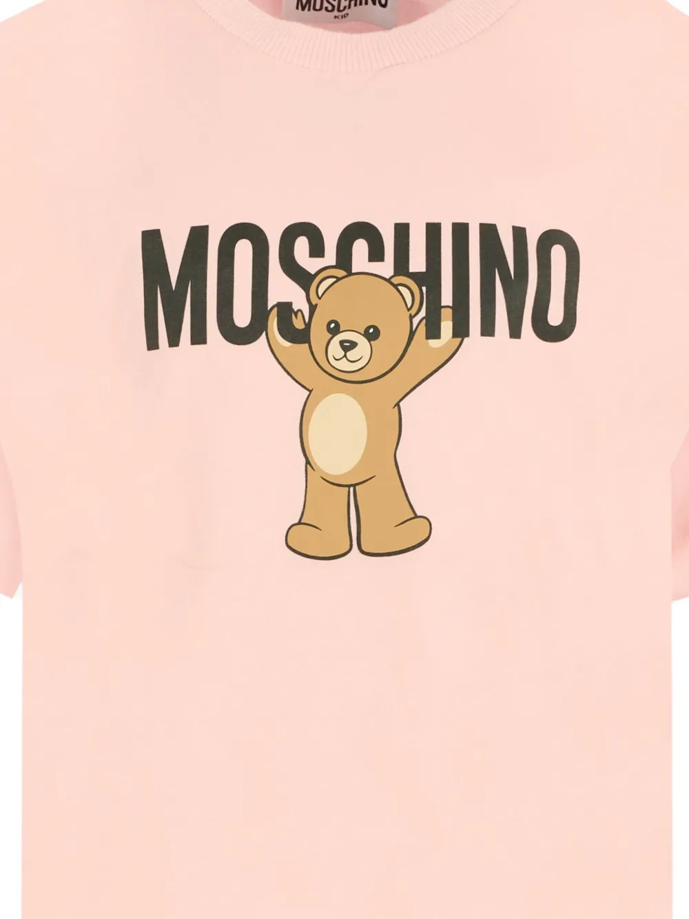 Moschino Kids Teddy T-shirt met logo Roze