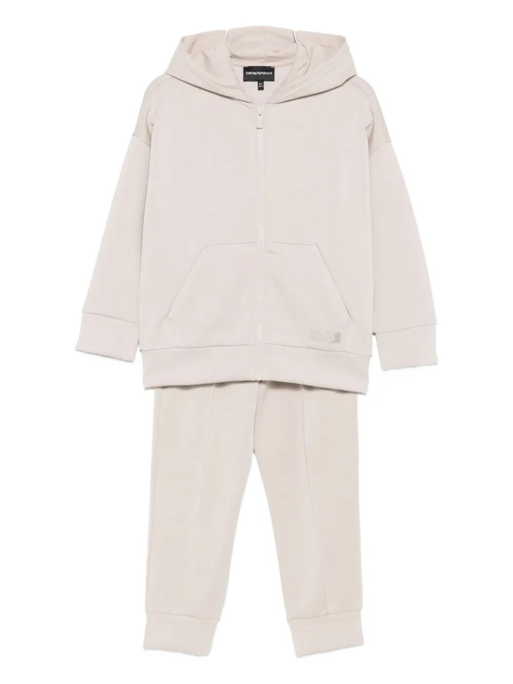 Emporio Armani Kids hooded zip-up tracksuit set - Toni neutri