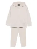 Emporio Armani Kids hooded zip-up tracksuit set - Neutrals