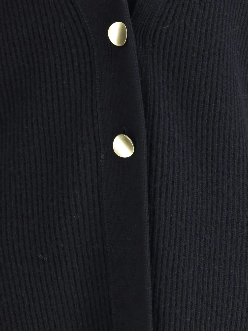 Forte ribbed button-up cardi-coat Blauw