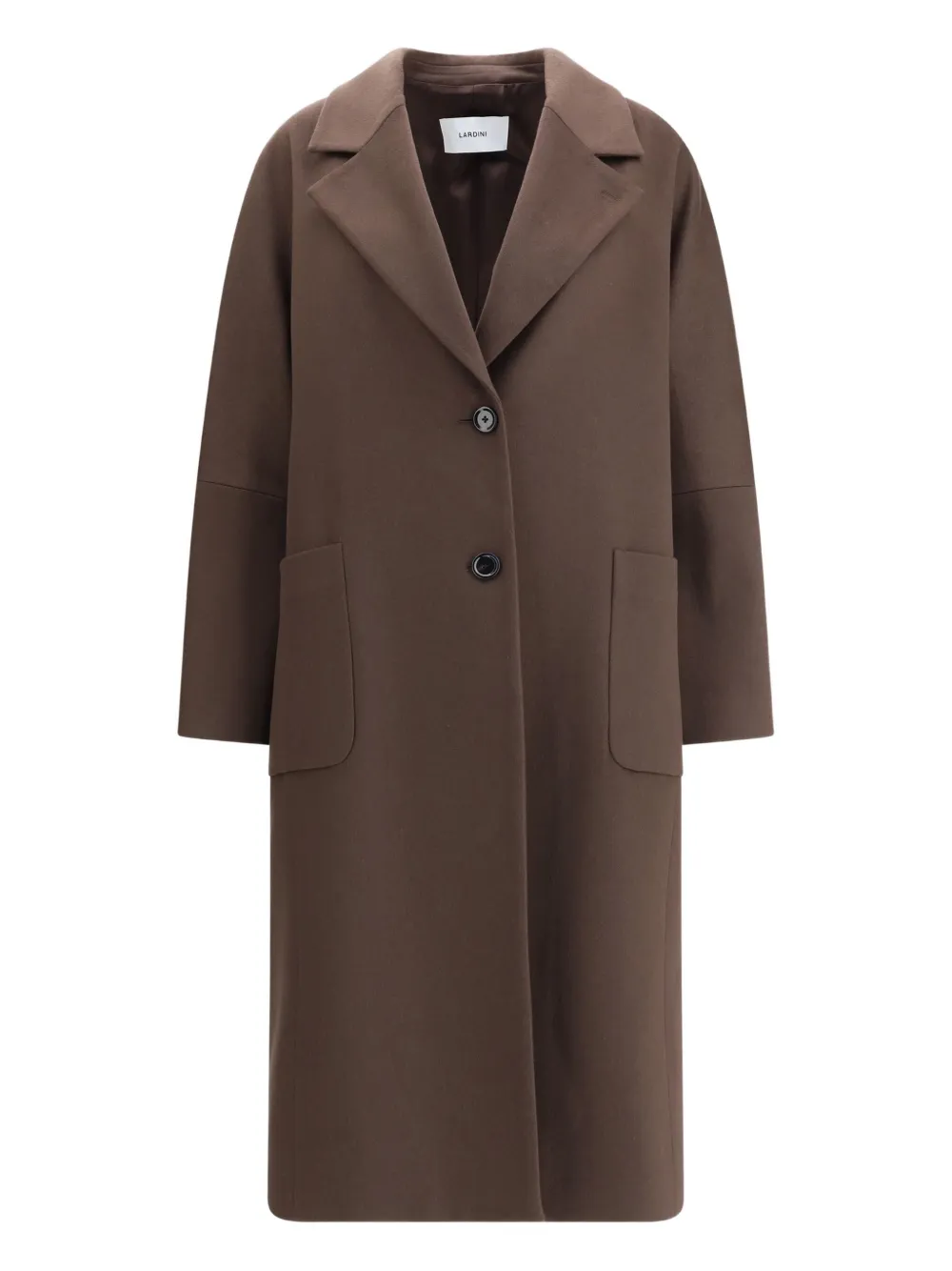 Lardini patch-pocket button coat | Brown | Image 1