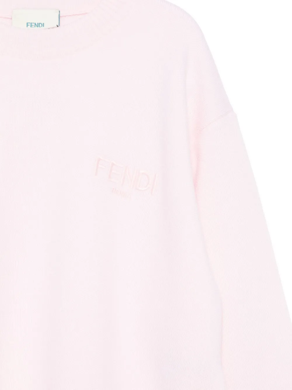 Fendi Kids Trui met geborduurd logo Roze