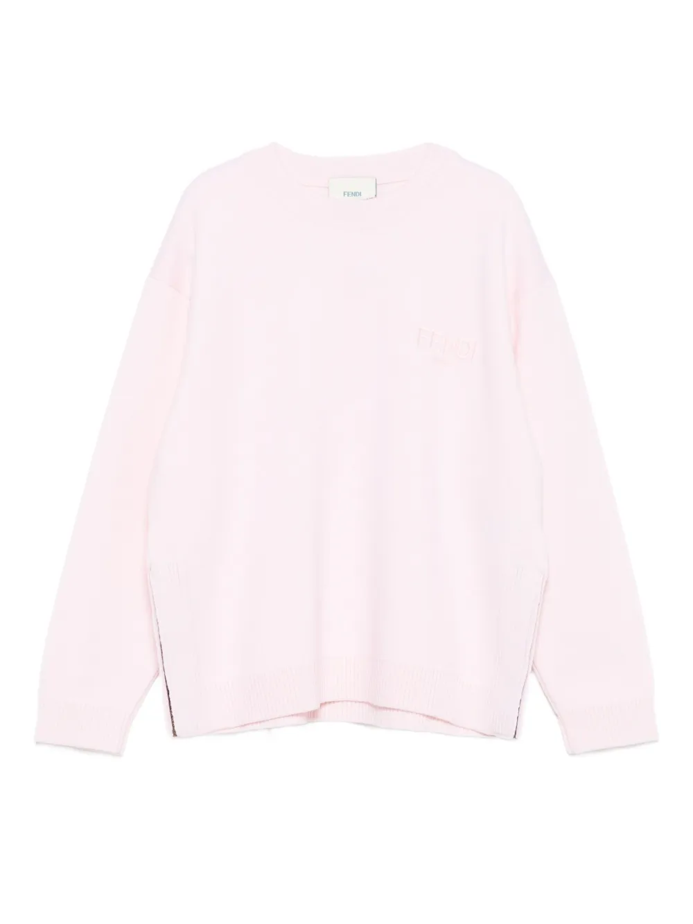 Fendi Kids Trui met geborduurd logo Roze