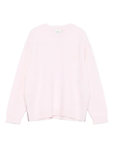Fendi Kids logo-embroidered wool sweater