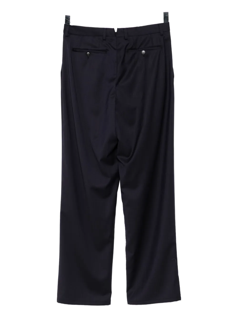 Canali Pleated Wool Trousers In Blue
