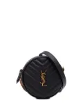 Saint Laurent Pre-Owned 2021 Grain De Poudre Chevron Round Vinyle Camera Bag crossbody bag - Black