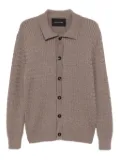 Tagliatore textured wool cardigan - Brown