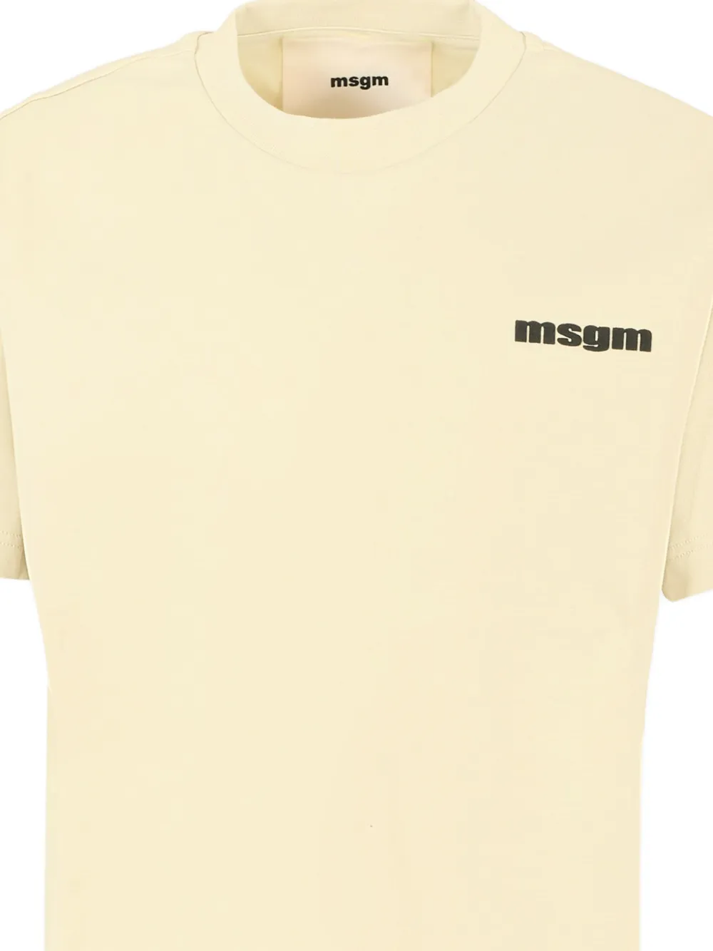 MSGM Kids logo-print cotton t-shirt Geel