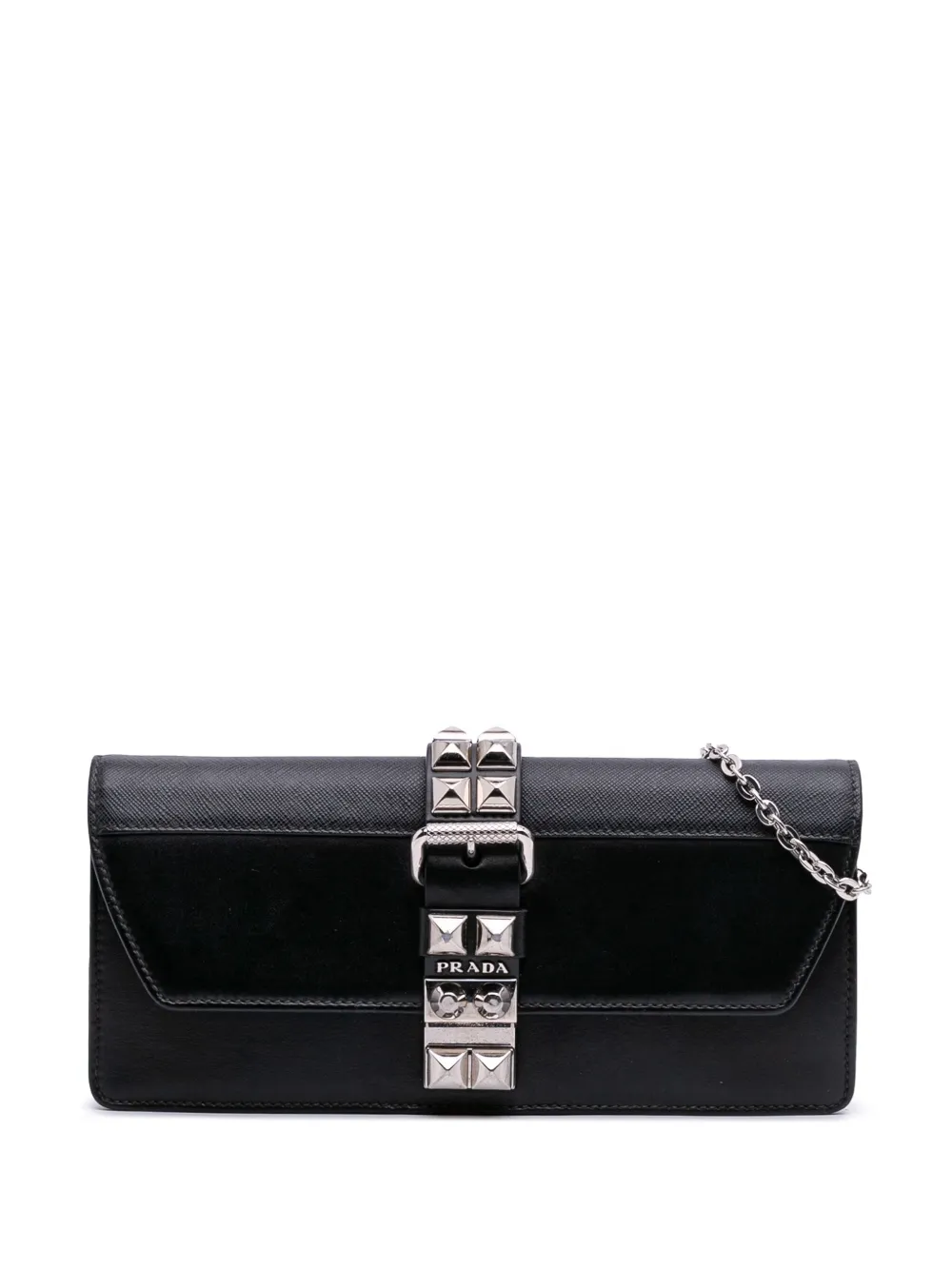 2010-2025 City Calfskin and Saffiano Studded Elektra Clutch with Chain crossbody bag