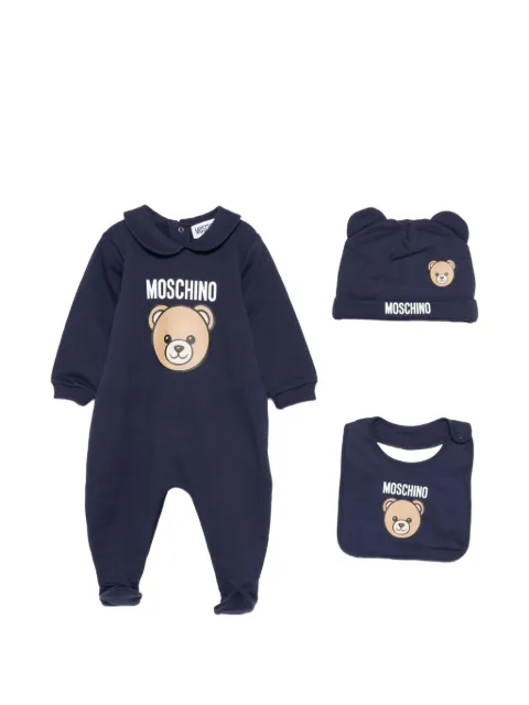 Moschino Kids Strampler mit Bärenapplikation