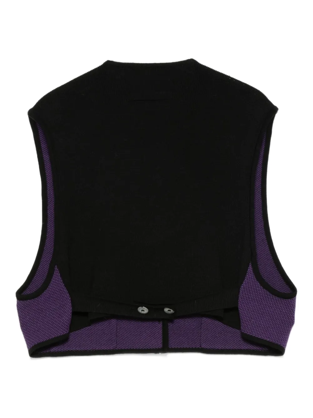 Pre-owned Jean Paul Gaultier 1990s Wool Button Vest In Purple