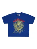SP5DER spider web logo T-shirt - Blue