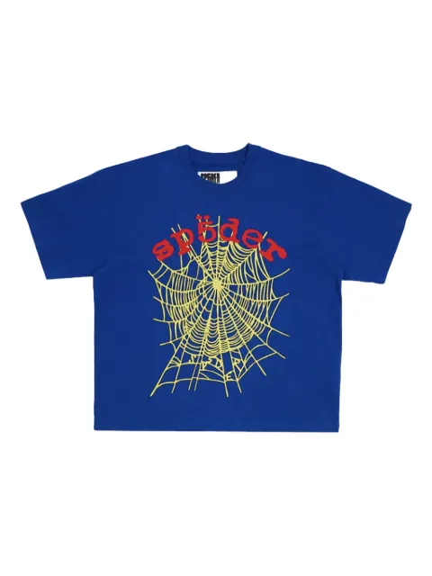 SP5DER spider web logo T-shirt