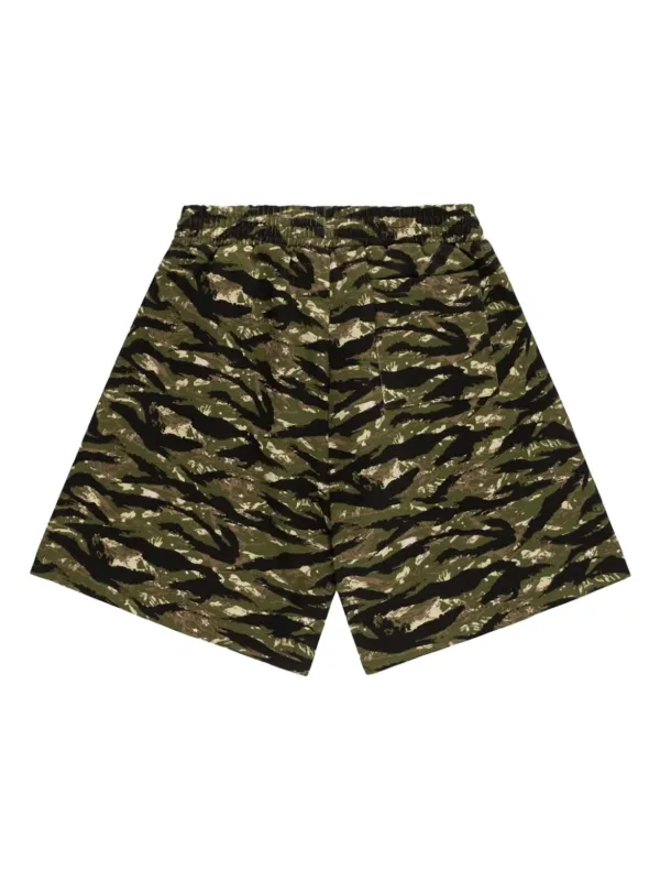 SP5DER Tiger Camo Logo Track Shorts | Black | FARFETCH CA