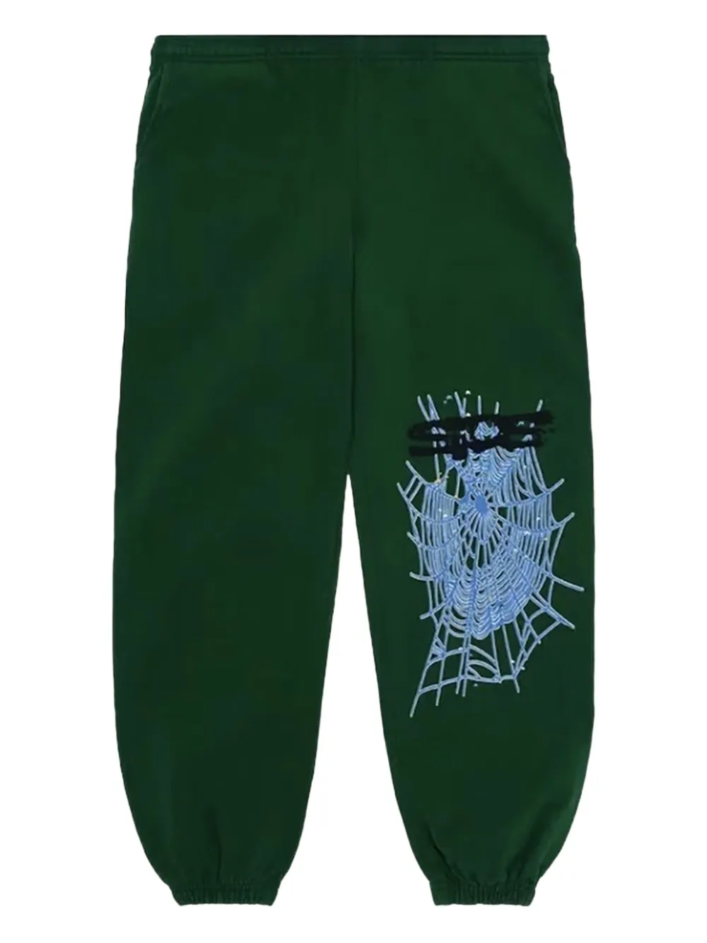 Sp5der Web-embroidered Track Pants In Green