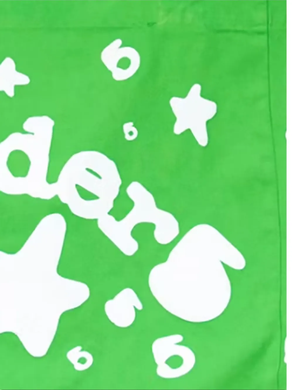 SP5DER Shopper met sterrenprint Groen