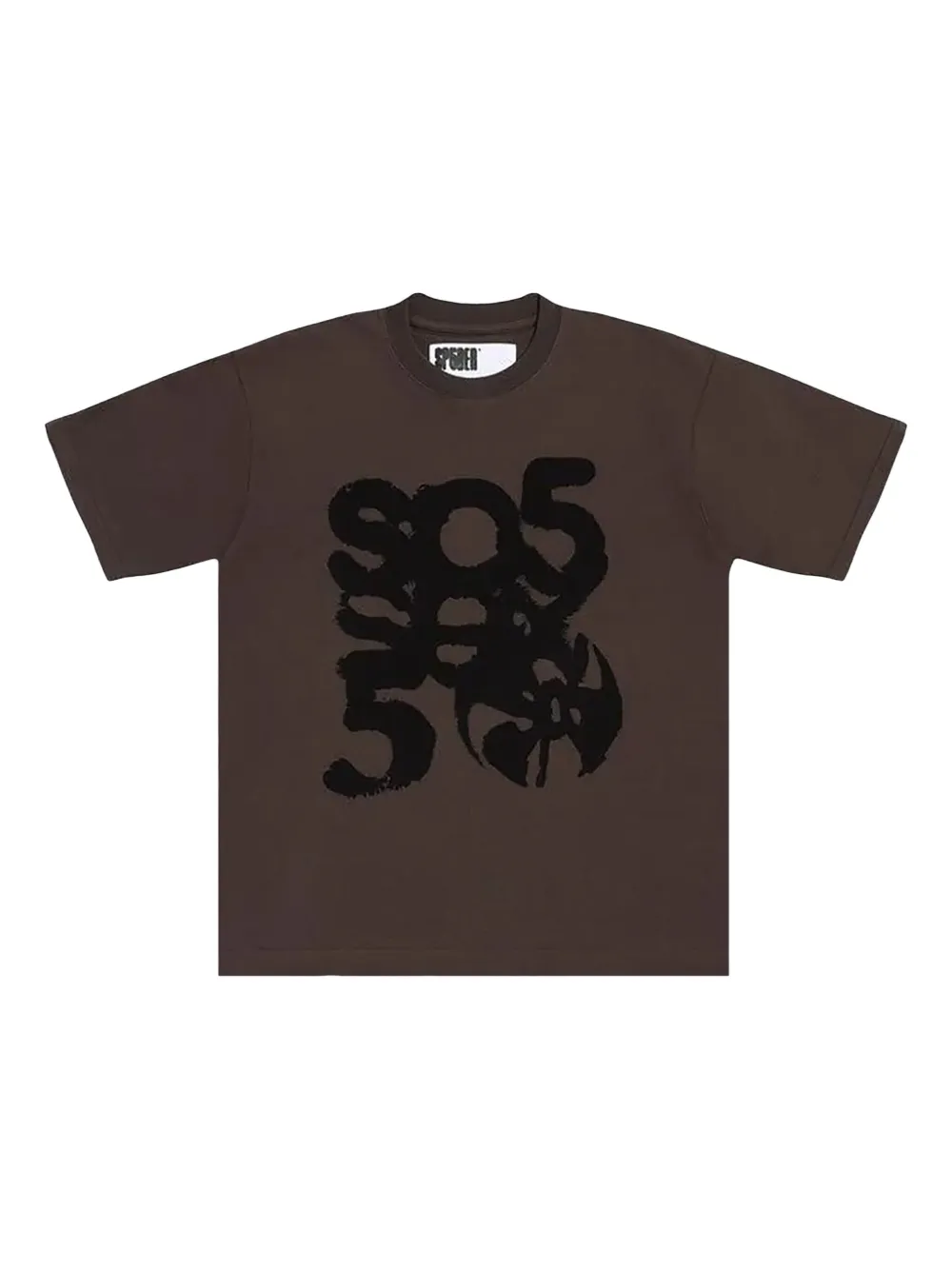 Sp5der Logo-print T-shirt In Brown