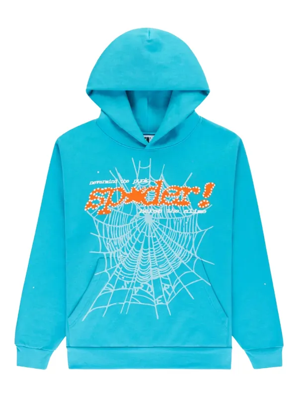 Sp5der ブルー パーカー s SP5DER TC5 MARINA HOODIE BLUE – ONE OF A KIND