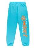 SP5DER rhinestone-embellished logo track pants - Blue