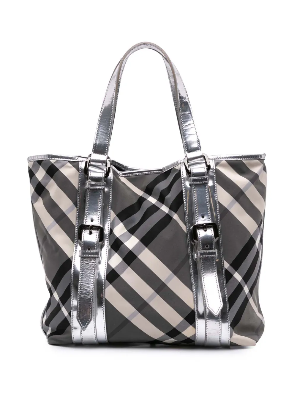 2000-2017 Medium Beat Check Nylon Victoria tote bag